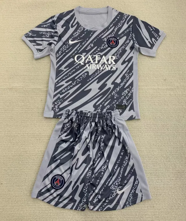 24-25 PSG Grey GoalKeeper Kids Soccer Jersey