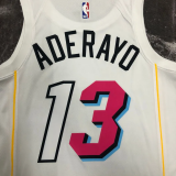 22-23 HEAT ADERAYO #13 White City Edition Top Quality Hot Pressing NBA Jersey