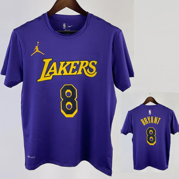 2023 LAKERS BRYANT #8 Purple Quick drying T-shirt (Trapeze Edition) 飞人版