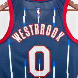 23-24 Rockets WESTBROOK #0 Royal blue City Edition Top Quality Hot Pressing NBA Jersey