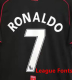 2007-2008 Man Utd Third Long SleevesRetro Soccer Jersey