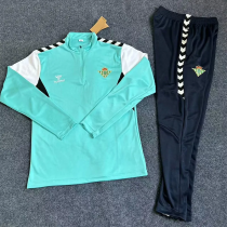 24-25 Real Betis High Quality Half Pull Tracksuit(Pants Have Pocket)