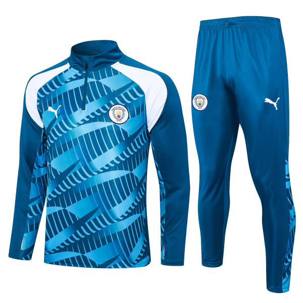 23-24 Man City High Quality Half Pull Tracksuit