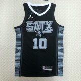22-23 SA Spurs DEROZAN #10 Black Top Quality Hot Pressing NBA Jersey (Trapeze Edition)