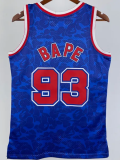 2023 NETS & BAPE #93 Blue Top Quality Hot Pressing NBA Jersey