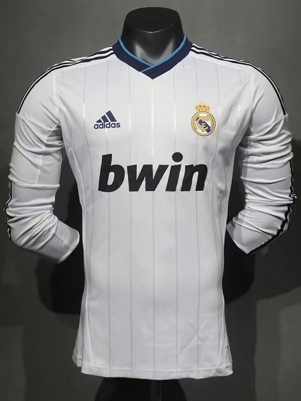 2012-2013 RMA Home Player Version Long Sleeve Retro Soccer Jersey 长袖球员