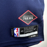 23-24 76ERS MAXEY #0 Dark Blue City Edition Top Quality Hot Pressing NBA Jersey