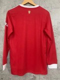 21-22 Man Utd Home Long Sleeve Soccer Jersey