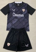 24-25 Bilbao Black Goalkeeper Kids Soccer Jersey