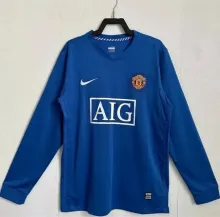 2008-2009 Man Utd Third Long Sleeves Retro Soccer Jersey