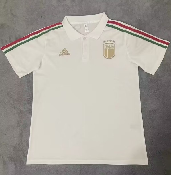 24-25 Italy White Polo Short Sleeve