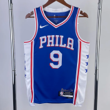 22-23 76ERS OUBRE JR. #9 Blue Top Quality Hot Pressing NBA Jersey (V领）