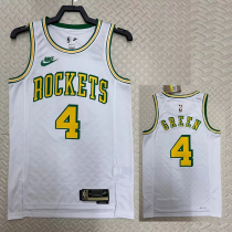 22-23 ROCKETS GREEN #4 White Top Quality Hot Pressing NBA Jersey (Retro Logo) 22-23 ROCKETS GREEN #4 White Top Quality Hot Pressing NBA Jersey (Retro Logo)