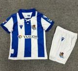 24-25 Real Sociedad Home Kids Soccer Jersey