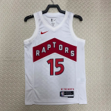 22-23 Raptors CARTER #15 White Top Quality Hot Pressing NBA Jersey