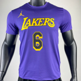 2023 LAKERS JAMES #6 Purple Quick drying T-shirt (Trapeze Edition) 飞人版