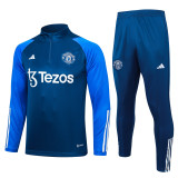 23-24 Man Utd High Quality Half Pull Tracksuit