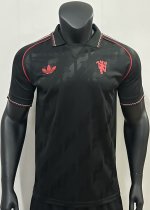 24-25 Man Utd Black Retro Edition Polo Short Sleeve 24-25 Man Utd Black Retro Edition Polo Short Sleeve