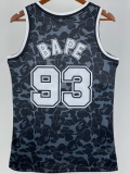 2023 NETS & BAPE #93 Black Top Quality Hot Pressing NBA Jersey
