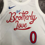22-23 76ERS MAXEY #0 White City Edition Top Quality Hot Pressing NBA Jersey