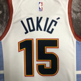 22-23 Nuggets JOKIC #15 White City Edition Top Quality Hot Pressing NBA Jersey