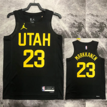 22-23 JAZZ MARKKANEN #23 Black Top Quality Hot Pressing NBA Jersey (Trapeze Edition) 22-23 JAZZ MARKKANEN #23 Black Top Quality Hot Pressing NBA Jersey (Trapeze Edition)