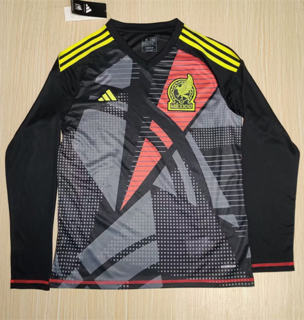24-25 Mexico Goalkeeper Long sleeves Fans Version Soccer Jersey