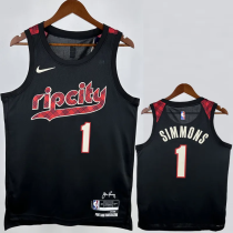 23-24 Trail Blazers SIMMONS #1 Black City Edition Top Quality Hot Pressing NBA Jersey 23-24 Trail Blazers SIMMONS #1 Black City Edition Top Quality Hot Pressing NBA Jersey
