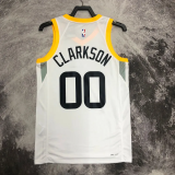 22-23 JAZZ CLARKSON #00 WhiteTop Quality Hot Pressing NBA Jersey