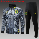 24-25 Brazil High Quality Kids Jacket Tracksuit