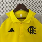 24-25 Flamengo Yellow Gray Polo Short Sleeve