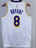 22-23 LAKERS BRYANT #8 White Top Quality Hot Pressing NBA Jersey(圆领)