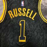 LAKERS RUSSELL #1 Black Top Quality Hot Pressing NBA Jersey
