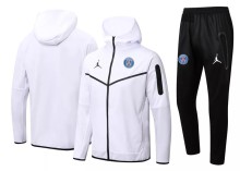 22-23 PSG White Hoodie Jacket Tracksuit#F404