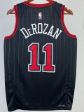 22-23 BULLS DEROZAN #11 Black Top Quality Hot Pressing NBA Jersey (Trapeze Edition)