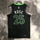22-23 TIMBERWOLVES ROSE #25 Black Top Quality Hot Pressing NBA Jersey (Trapeze Edition)