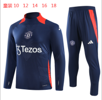 24-25 Man Utd High Quality Kids Half Pull Tracksuit 24-25 Man Utd High Quality Kids Half Pull Tracksuit