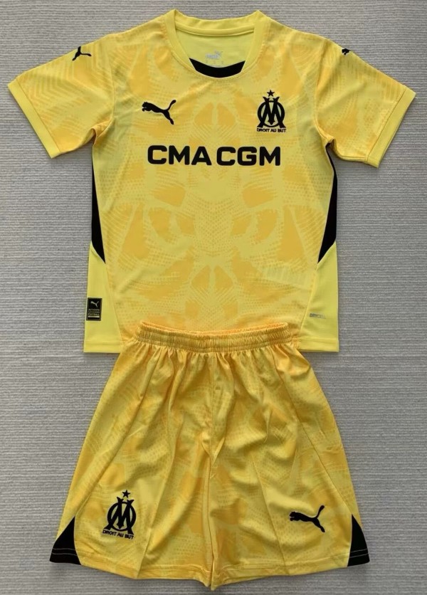 24-25 Marseille Yellow GoalKeeper Adult Suit