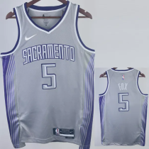 22-23 Kings FOX #5 Grey City Edition Top Quality Hot Pressing NBA Jersey 22-23 Kings FOX #5 Grey City Edition Top Quality Hot Pressing NBA Jersey