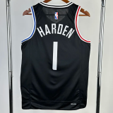 22-23 CLIPPERS HARDEN #1 Black City Edition Top Quality Hot Pressing NBA Jersey
