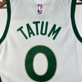 23-24 CELTICS TATUM #0 White City Edition Home Top Quality Hot Pressing NBA Jersey