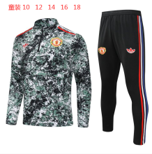 24-25 Man Utd High Quality Kids Half Pull Tracksuit