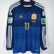 2014 Argentina Away Long Sleeve Retro Soccer Jersey