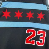 2019 BULLS JORDAN #23 Black City Edition Top Quality Hot Pressing NBA Retro Jersey