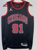 22-23 BULLS RODMAN #91 Black Top Quality Hot Pressing NBA Jersey (Trapeze Edition)
