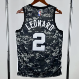SA Spurs LEONARD #2 Camouflage color Top Quality Hot Pressing NBA Jersey