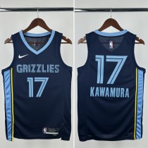 23-24 GRIZZLIES KAWAMURA #17 Dark Blue Top Quality Hot Pressing NBA Jersey 23-24 GRIZZLIES KAWAMURA #17 Dark Blue Top Quality Hot Pressing NBA Jersey