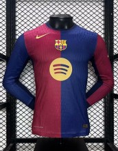 24-25 BAR Home Long Sleeve Player Soccer Jersey