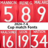 24-25 Man Utd Home Long sleeves Fans Soccer Jersey