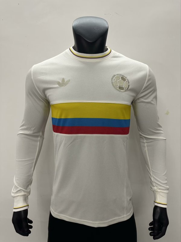 2024 Colombia 100th Anniversary Commemorative Edition Long Sleeve Player Soccer Jersey 长袖球员